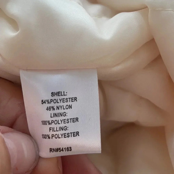 Marc New York puffer Vest Hooded Lightly quilted Off white/Champagne Size M NWT - Picture 11 of 13